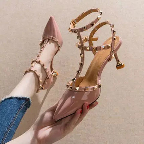 Genietete High Heels Schlanke Absätze, Spitze Einzelschuhe Für Damen, 2023 Neue Sommer Vielseitige Sexy Liuding Damenschuhe,_voghion.com