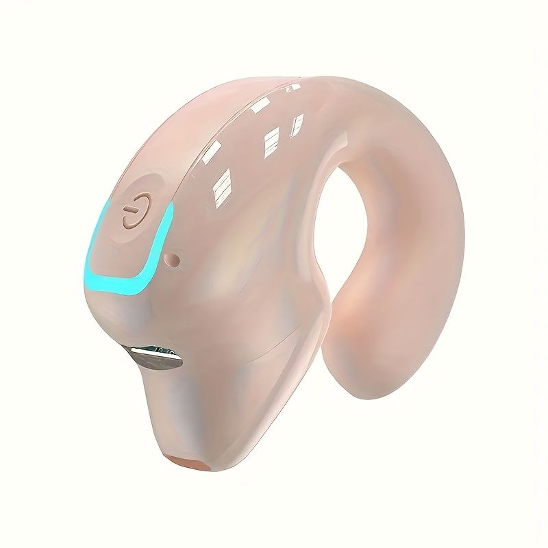 1 Single-Sided Clip-On Wireless Earphones With Bone Conduction, Large Capacity Battery, 5-2.5W Power, Call Control_voghion.com