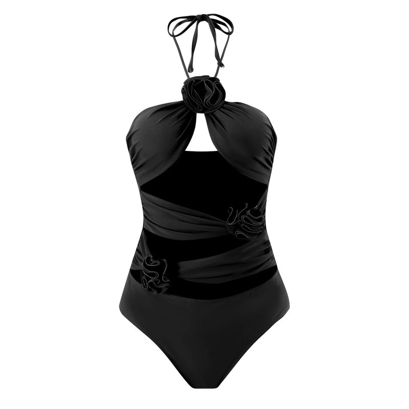 Beach vacation gauze skirt sunscreen multi-color one-piece suit_voghion.com
