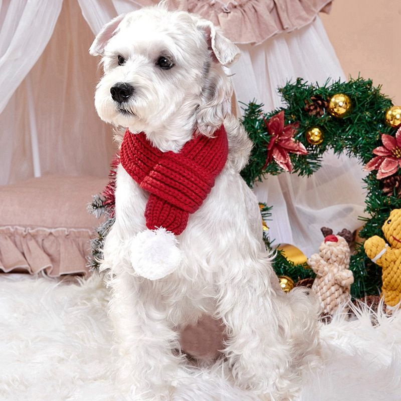 Χριστουγεννιάτικο κασκόλ κασκόλ για κατοικίδια ζεστό καφέ άλκες Χριστουγεννιάτικη σαλιάρα σκύλου εορταστική διακόσμηση_voghion.com
