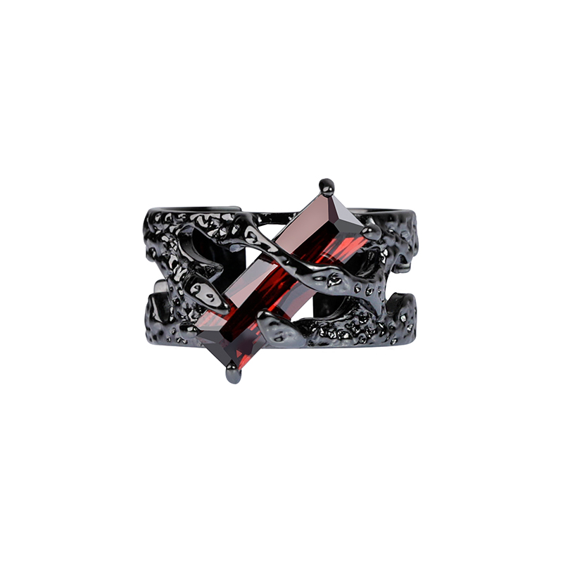 2025 Fashion Style New 2024, black punk nail, grape, rope, red bag, hollow, unisex, couple ring, men's and women's jewelry, gift_voghion.com