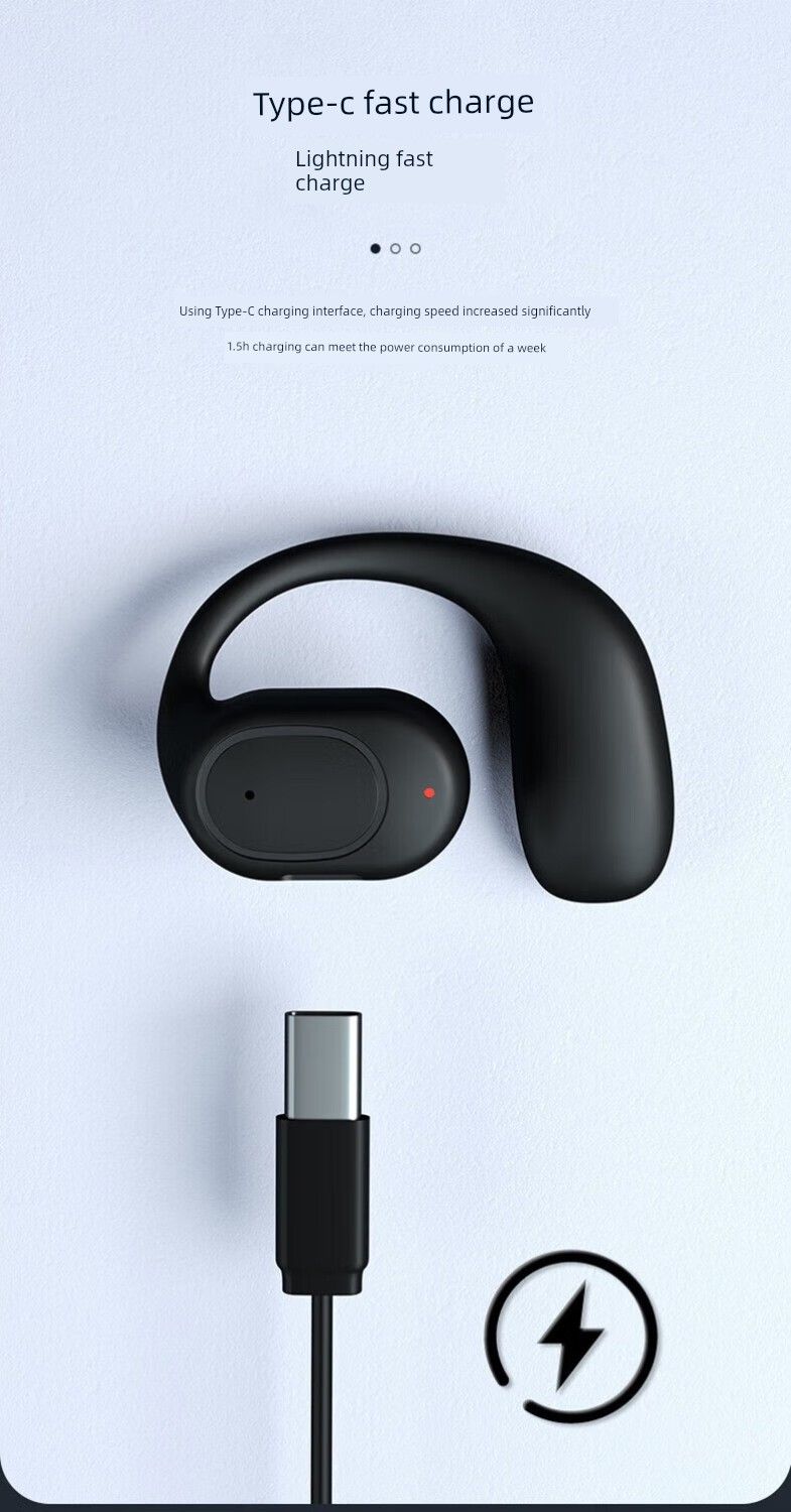 Open Bluetooth Headset 2024 New Arrival Wireless Running Noise Reduction Ear-Mounted Long Standby For Huawei_voghion.com