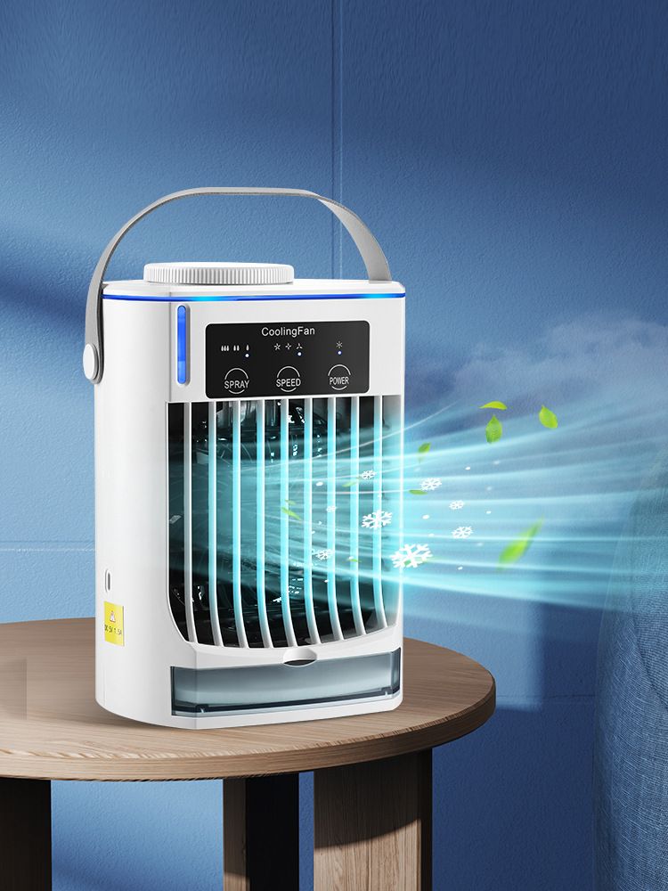 Explosives Desktop Cooler Office Mute Humidification Spray Electric USB Mini Air Conditioner Fan_voghion.com