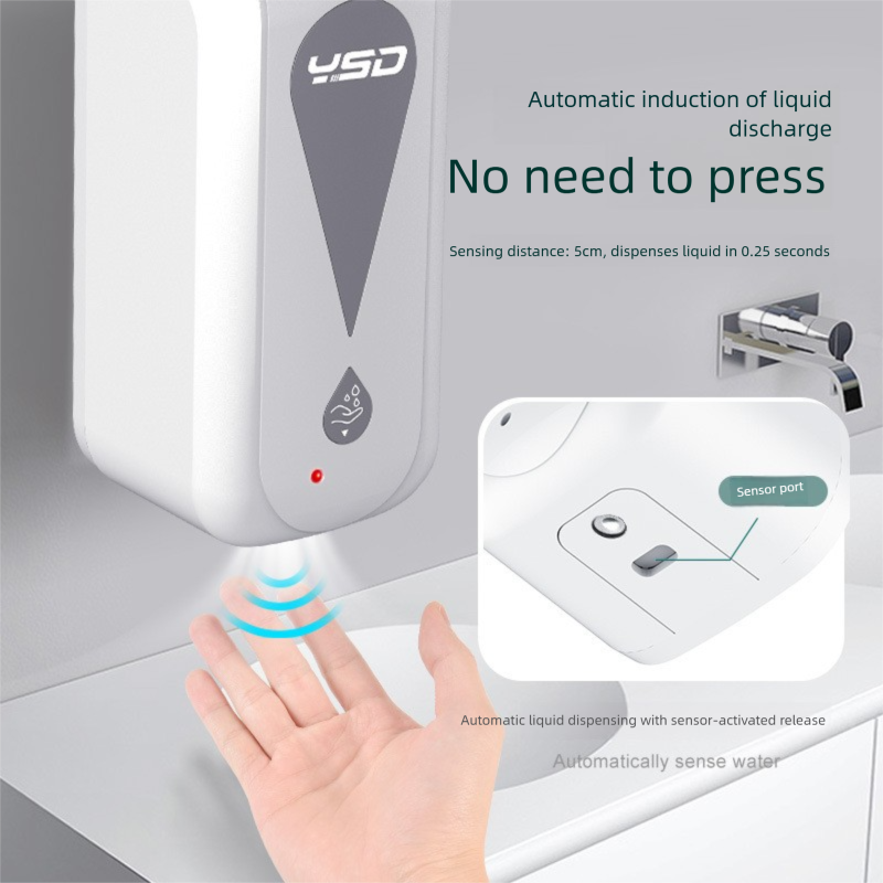 Automatischer berührungsloser Händedesinfektionsmittelspender, Wandmontage/USB-aufladbar für Zuhause, Büro, Restaurant, 500 ml Fassungsvermögen, Infrarotsensor, berührungslos_voghion.com