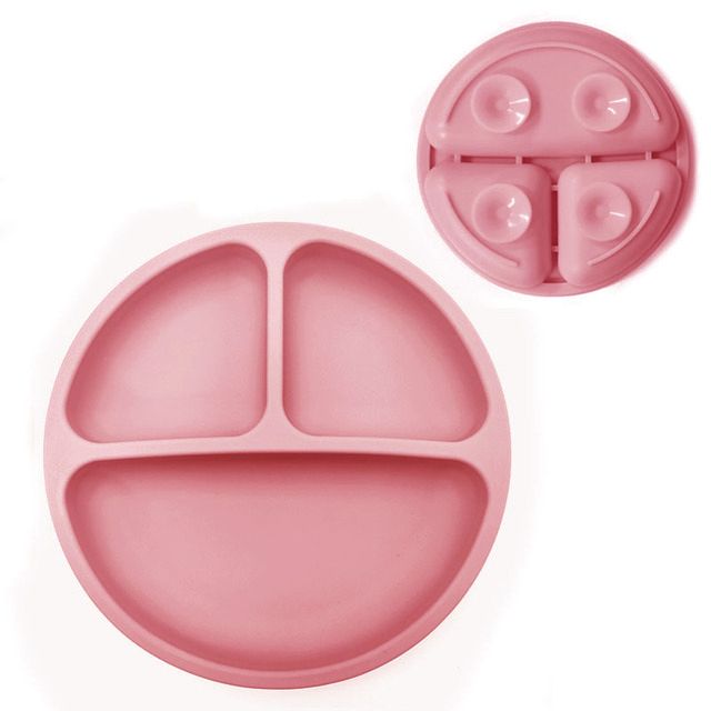 Baby Safe Saugnapf Silikon Essteller Solide Niedlichen Cartoon Kinder Geschirr Saugnapf Kleinkind Training Geschirr Kinder Futternäpfe_voghion.com