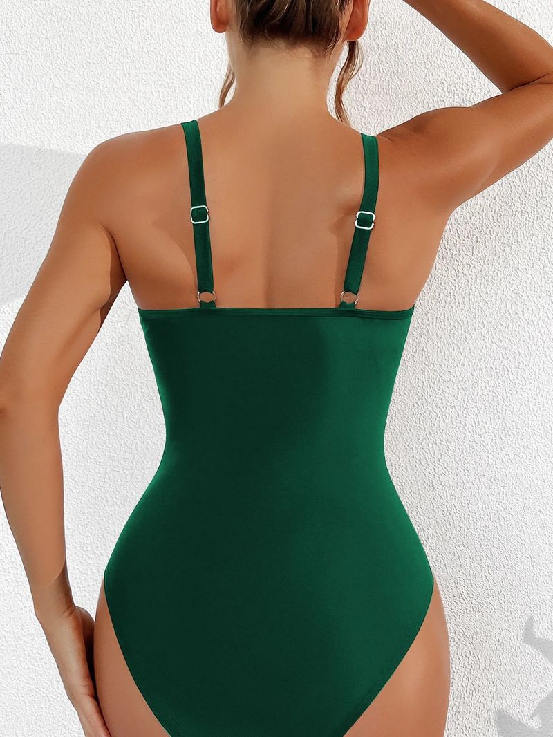 TUNIControl-Maillot Une Pièce Noir Femme, Tankini Plongeant, Maillot De Bain Push Up Pour Femme_voghion.com