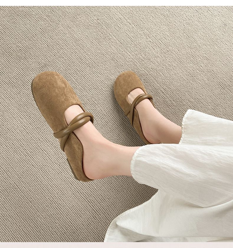 Flat Bottom Lazy Fairytale Style Outdoor Hundreds Of Baotou Half Slippers_voghion.com