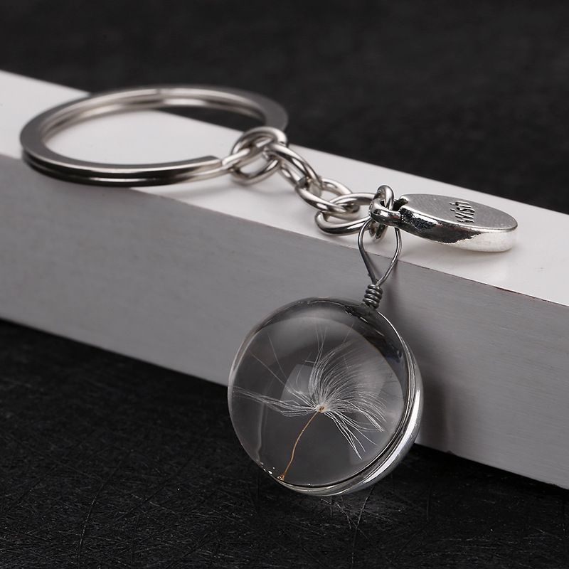 Dandelion pendant embossed keychain Mother's Day gift_voghion.com