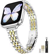 Cinturino sottile in metallo compatibile con Apple Watch da 49 mm, 46 mm, 45 mm, 44 mm, 42 mm, 41, 40, 38 mm, cinturino a catena in acciaio inossidabile Dr._voghion.com