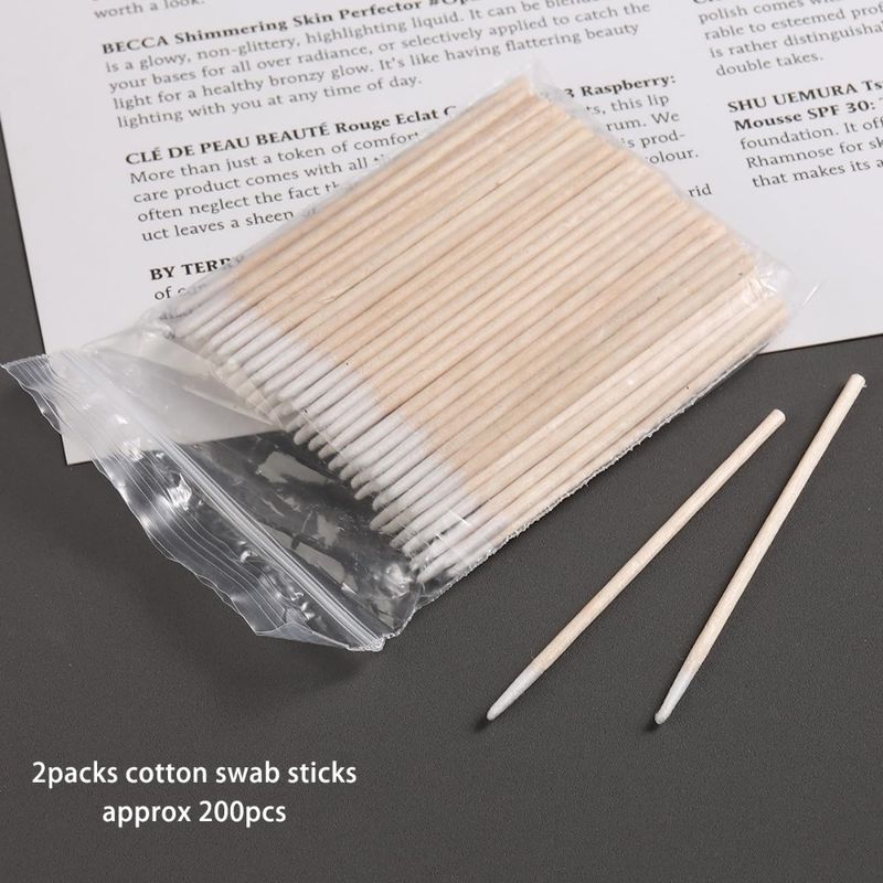 100/300/500/1000 Stück 50/100er-Set Wattestäbchen für präzises Make-up, Augenbrauen- und Wimpernkunst – Einweg, Beauty Essentials_voghion.com