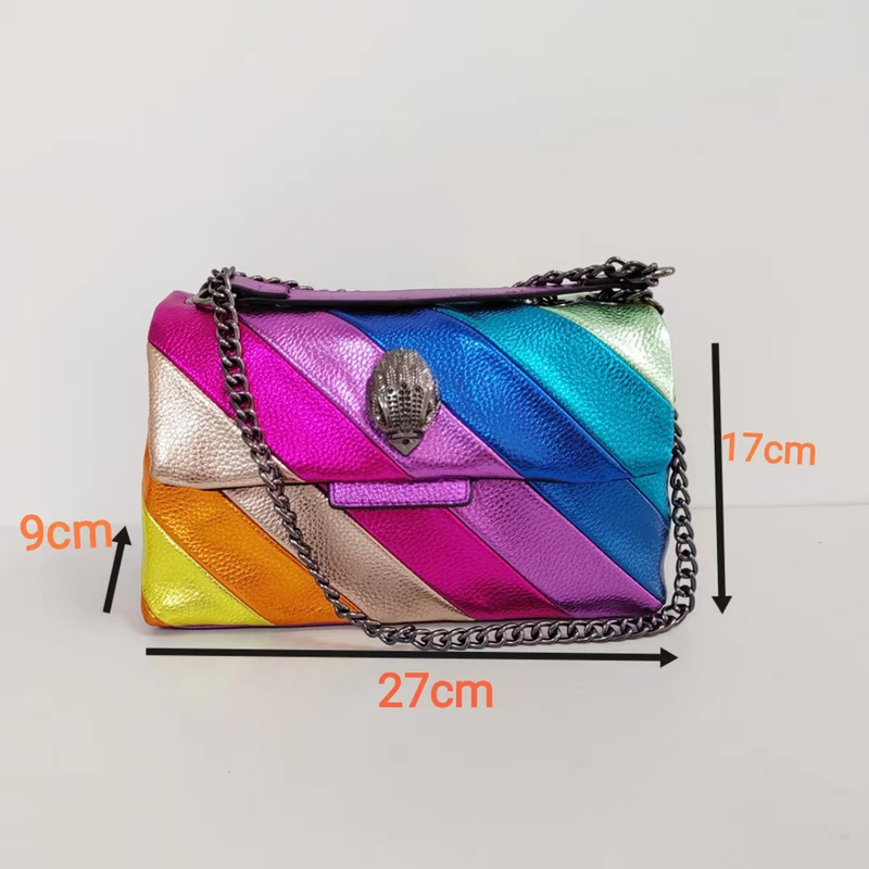 Kurt G London Multicolored Patchwork Crossbodys fir Fraen UK Mark Designer Moud Trend Handtasche Lieder Schëller_voghion.com