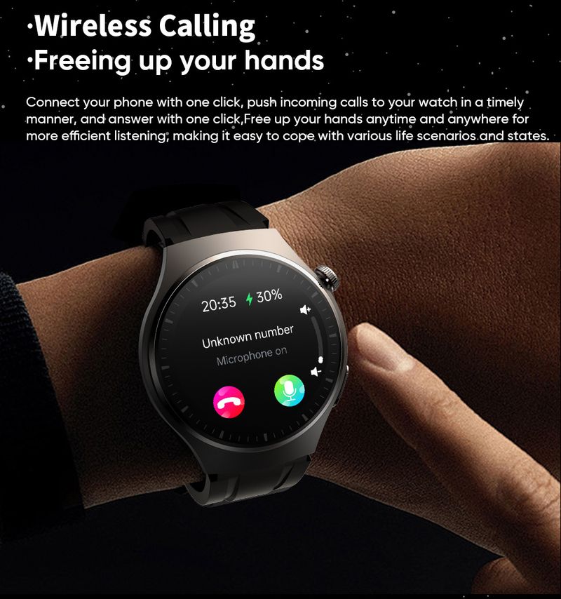 1,43 inç HD AMOLED Ekranlı Akıllı Saat Kalp Atış Hızı EKG Uyku İzleme Çağrı Egzersiz_voghion.com