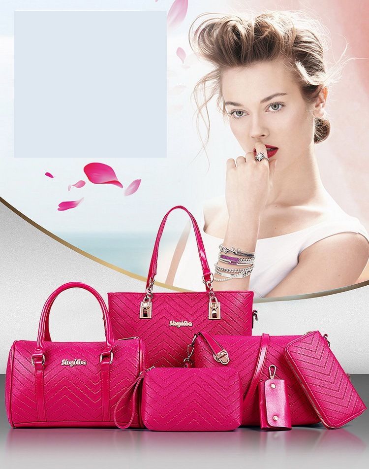 Bolsa feminina de outono e inverno, versão da tendência da moda, conjunto de seis peças para mãe e filho, bolsa de um ombro, transversal versátil, lote misto_voghion.com