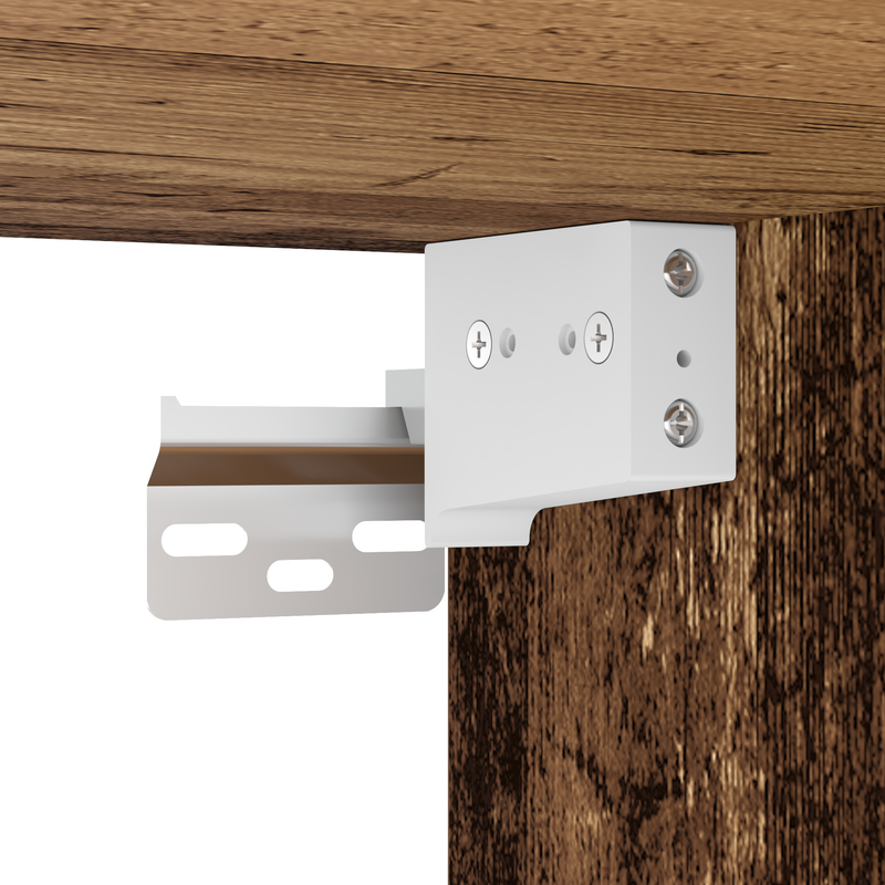 Wandschränke mit LED-Leuchten 2 Stk. Altholz 40x30x30 cm_voghion.com