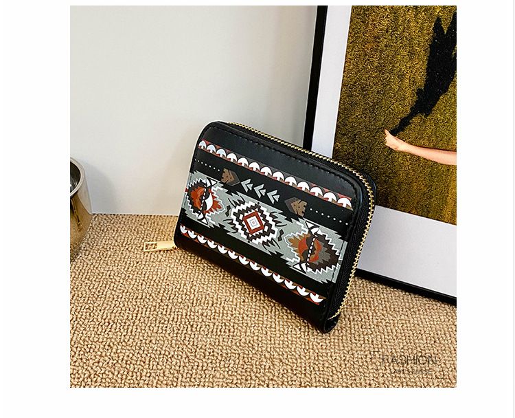 Torby damskie Nowa krótka damska portmonetka w stylu nadrukowanej torby do przechowywania Duża pojemność z wieloma przegródkami na karty Mini torba na karty_voghion.com