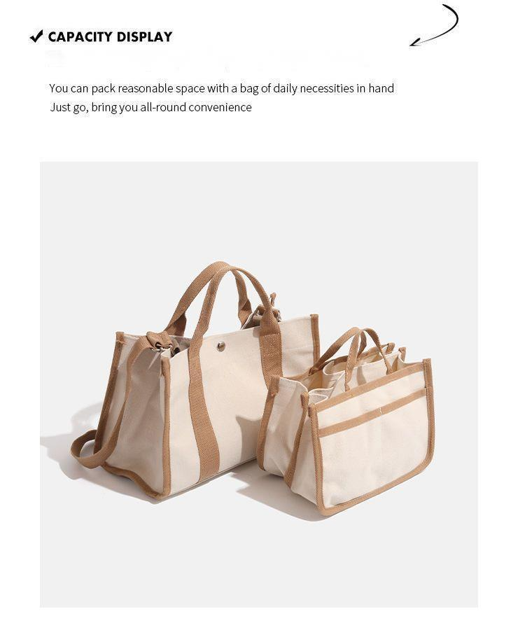 CHARHP&KEJNT Pendeltasche für Mütter, neue Handtasche, große Kapazität, Canvas, einzelne Schultertasche_voghion.com
