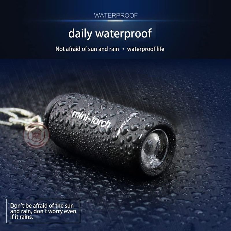 1 kpl mini-avaimenperä taskulamppu USB-ladattava LED-valo taskulamppu vedenpitävä avaimenperävalo_voghion.com