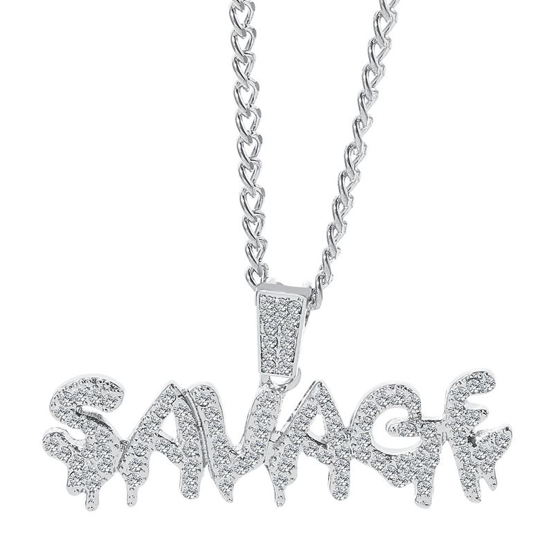 Collana con ciondolo a forma di numero e lettera, stile nuovo, accessori alla moda per uomo Hip-Hop_voghion.com