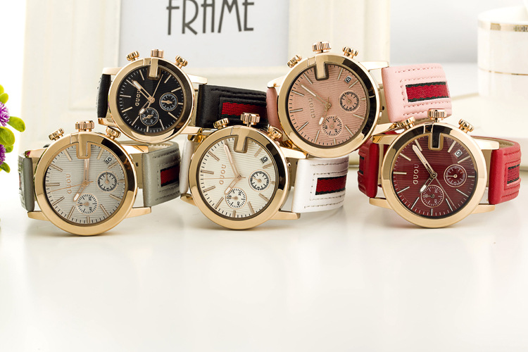 GUOU Nuovo stile personalizzato Orologio da cintura da donna alla moda Quadrante piccolo con calendario_voghion.com