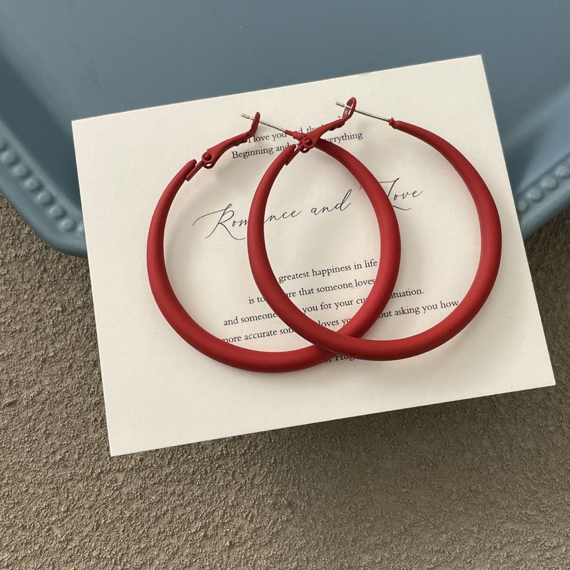 Orecchini a cerchio esagerati e spessi in metallo lucido argento per donna, nuovi orecchini a cerchio con design unico e alla moda._voghion.com