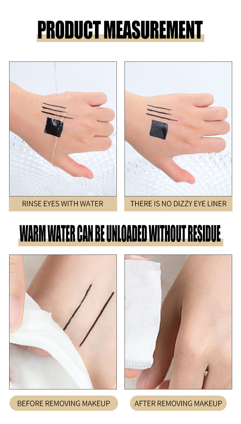 YANQINA Yanqina Tuhao Gold hold makeup without tingling big eyes, sweat proof eyeliner Liquid Pen can quickly dry and_voghion.com
