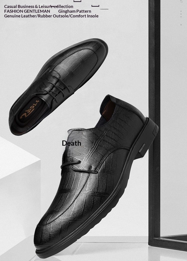 Voyage Sommer Business Formal Casual Leder Neue Atmungsaktive Weiche Sohle Britischer Stil Herren Trendige Derby Schuhe mit Höhenvergrößerung_voghion.com