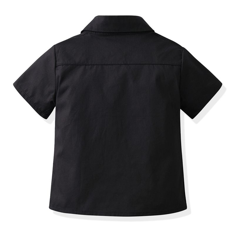 Kinderkleidung Jungenanzug Sommer Kurzarmhemd Overalls hübsche Kinderleistungskleidung Klavier Host Laufstegleistungskleidung_voghion.com