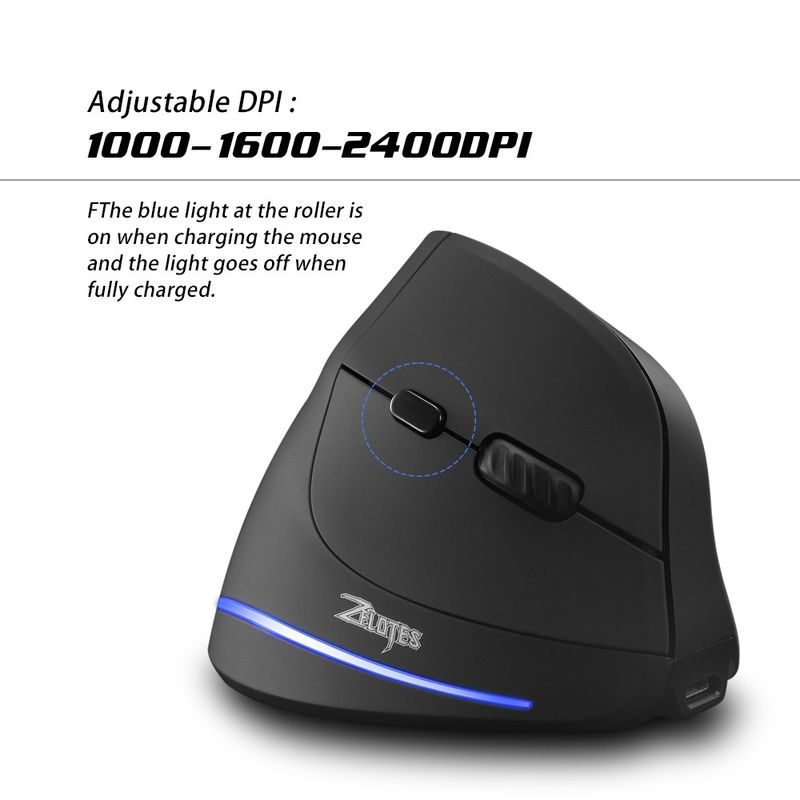 Digitex Digitex Master F35 Vertical Spiral Charging Mode Laptop Anti-Hand Office Wireless Mouse_voghion.com
