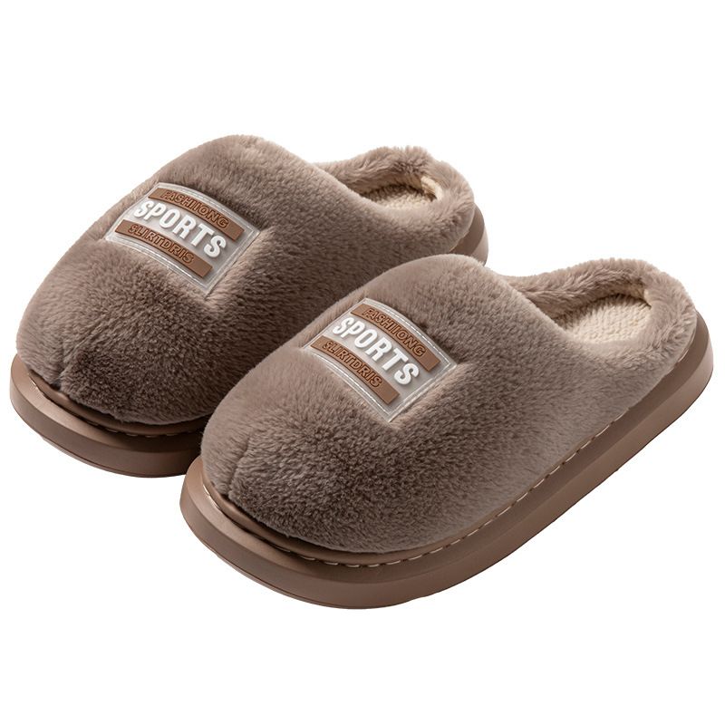 Flauschige Damen-Hausschuhe im Bowknot-Stil für den Innen- und Außenbereich im Herbst und Winter, dicke Sohle, mit Fleece gefüttert, warme Baumwollhausschuhe für Schwangere_voghion.com