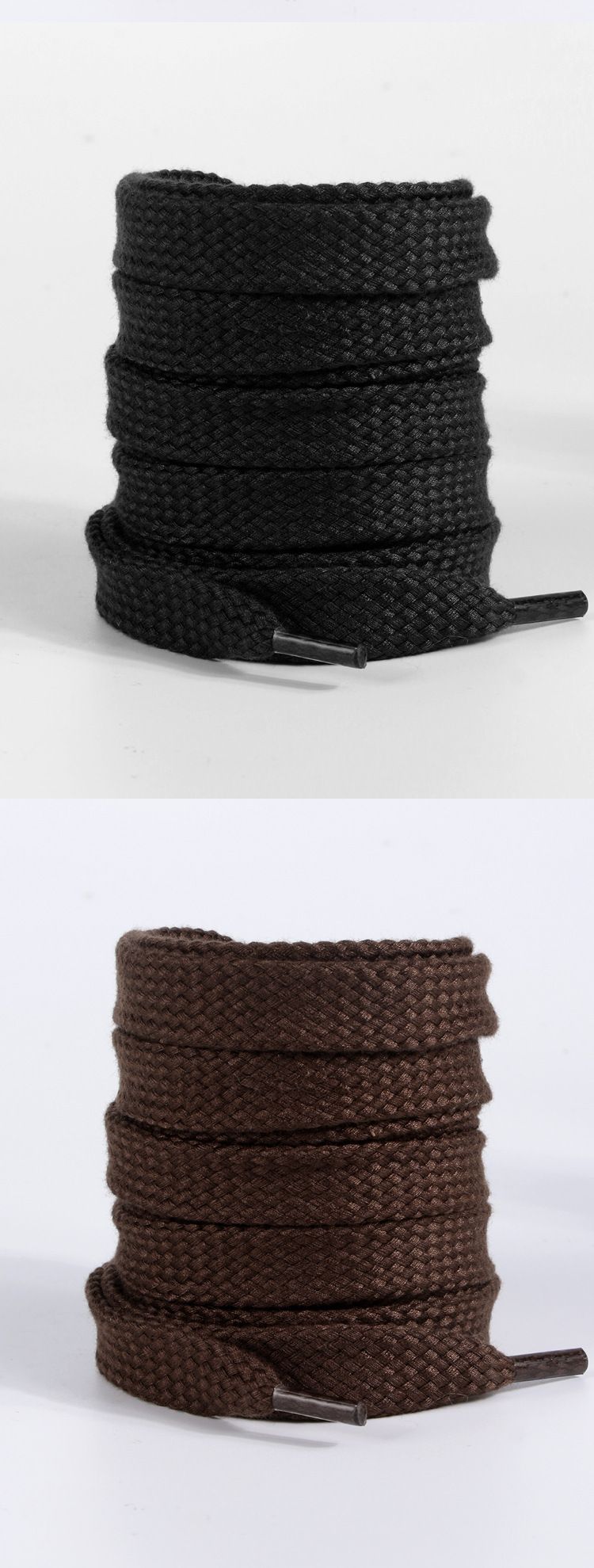 New Black And White Beige Rope Single Layer Flat Hat Rope Trouser Belt Widened Polyester Cotton Shoelaces Sports Shoe Laces_voghion.com
