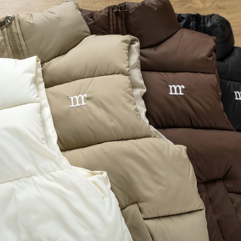 Außenhandel Baumwollweste 2025 Herbst und Winter Große Größe Herren und Damen Gleiche Weste Verdickte warme Sport-Stehkragenweste_voghion.com