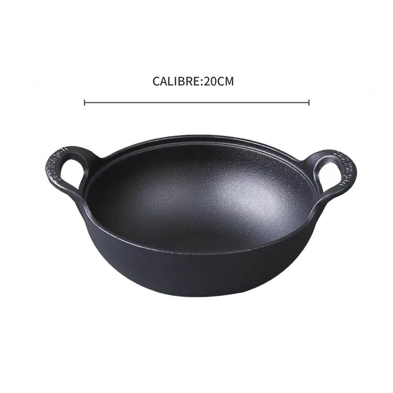 WANGYUANJI Yuanbao Pot 7.9", Cast Iron Stew Pot, Non-coated Non-stick Samll Pot For Making Soup, Cooking Porridge, Gas ,Induction, Small Saucepan, With Wire Balls_voghion.com