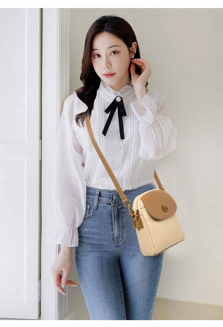 Borsa a tracolla per telefono 2025, nuova, elegante, piccola, casual, versatile, in vera pelle, da donna_voghion.com