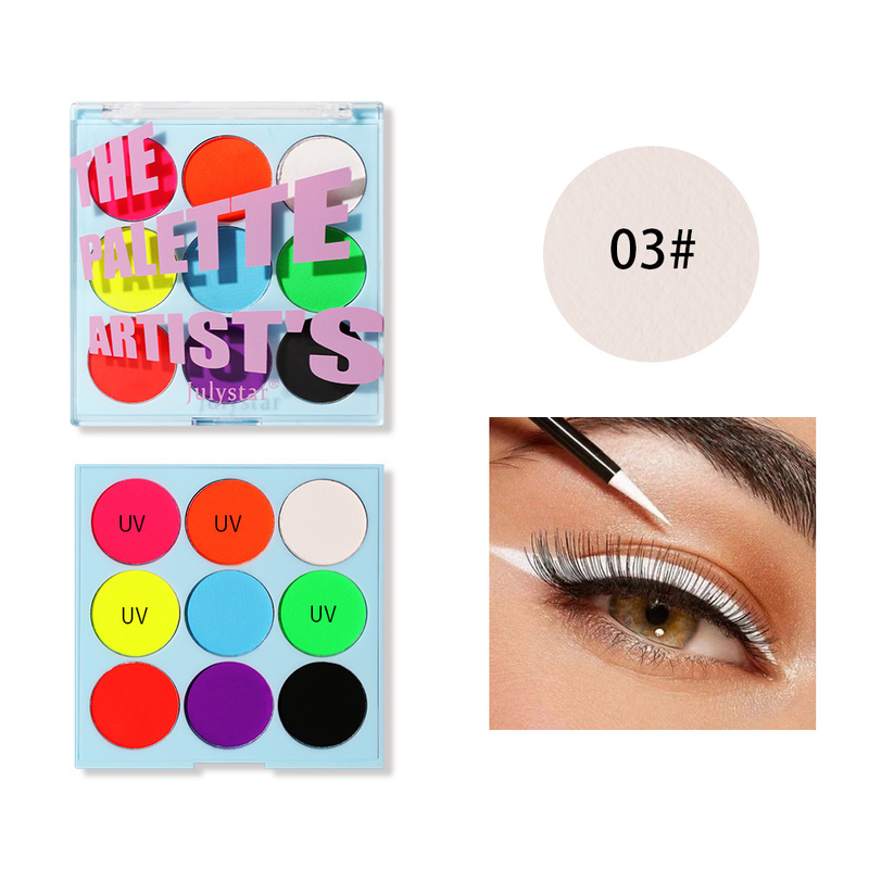 Ombretto e eyeliner combinati, trucco scenico, eyeliner UV colorato idrosolubile, eyeliner luminoso, crema per body painting ad asciugatura rapida e anti-sbavature._voghion.com