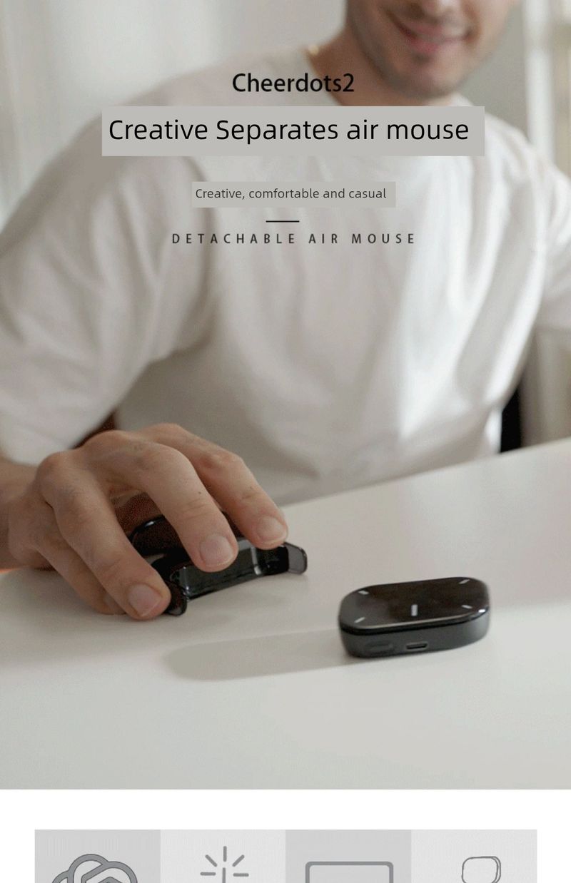 Cheerdots2 Air Pod2 Generation Smart Touch Pad Tdchalk Wireless Lightweight Three-in-One Mouse_voghion.com