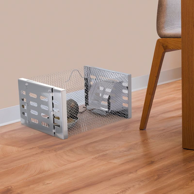 2Pcs Humane Rat Trap Catch And Release Live Mouse Cage Traps With Automatic Continuous Cycle Trapping For Chipmunk Rodent Mouse Small Animals_voghion.com