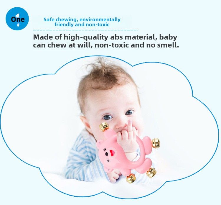 Baby Hand Rassel Cartoon Bär Schellenklacken, Neigebuerene Puppelcher 0-3 Joer al Berouegend Spillsaachen Babypädagogesch Spillsaachen_voghion.com