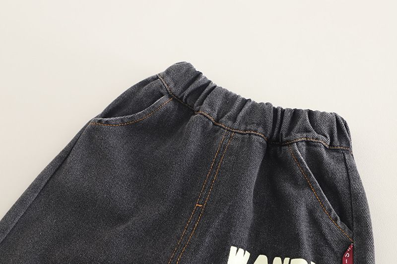Abbigliamento per bambini primavera autunno 2025, edizione coreana, camicia casual a maniche lunghe, jeans, set da due pezzi, bello e_voghion.com
