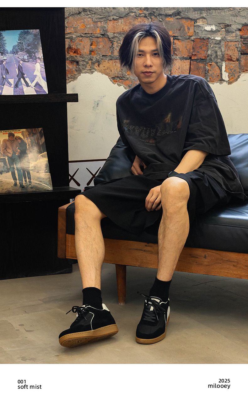 Sneakers basse traspiranti casual da uomo e da donna, in vera pelle, con aumento di altezza invisibile di 5 cm, stile retrò per feste._voghion.com
