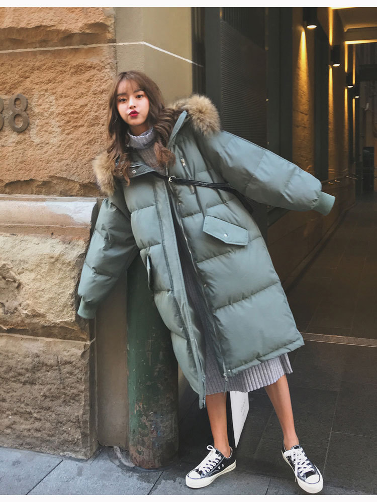 nieuwe winter grote maat donsjack van katoen voor vrouwen, middellange en lange Koreaanse stijl losse katoenen jas, verdikte pufferjas_voghion.com