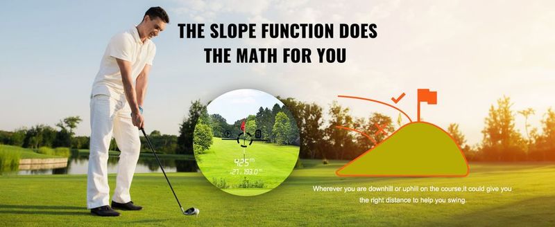 VEVOR Golf Rangefinder, 900 Yards Laser Golfing Hunting Range Finder, 6X Magnification Distance Measuring, Golfing Accessory With External Magnet Mount, High-Precision Flag Lock, Slope, And Batteries_voghion.com