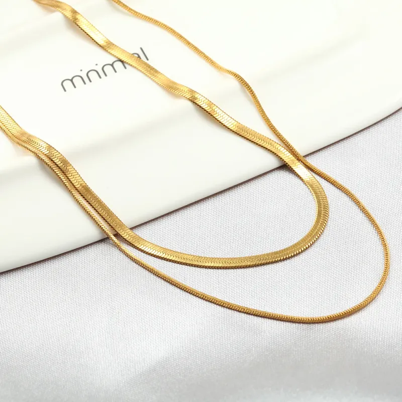 Collana girocollo con lettera iniziale N, piccola e scintillante, in acciaio inossidabile color oro, con ciondolo a strati_voghion.com