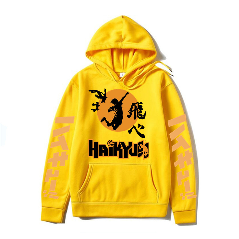 2023 Höst/vinter Nytt tryck Anime Volleyboll Ungdom Cartoon Day Anime Lös luvtröja för män och kvinnor_voghion.com