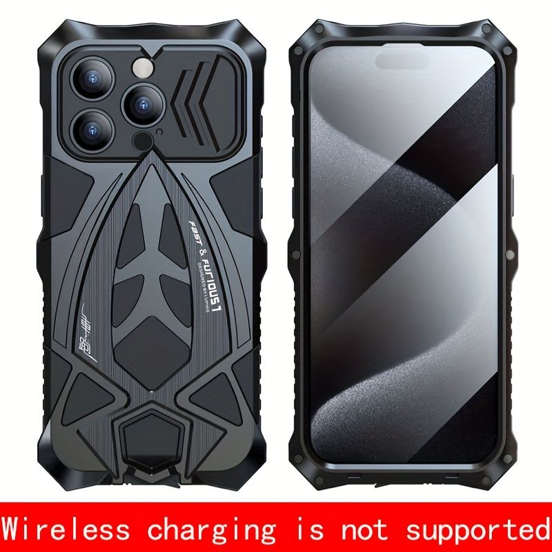 For 15 14 13 Pro Max 12 Xs 11 8 Plus Case XR SE3 SE2 Mini 7 Drop Protection Metal +Silicone Triple Protection Phone Case_voghion.com