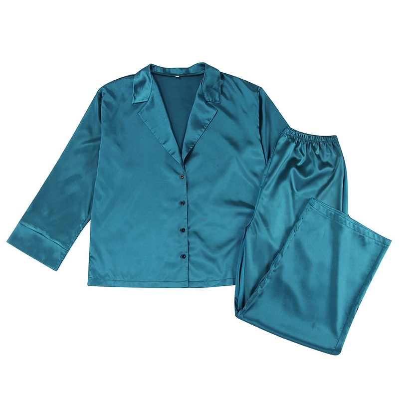 Women's solid color coat pantsuit_voghion.com