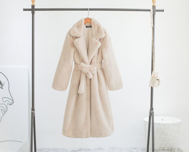 Cappotto lungo da donna in pelliccia sintetica effetto velluto – Giacca invernale in peluche stile visone con fodera in cotone (13 colori, 5 taglie)_voghion.com