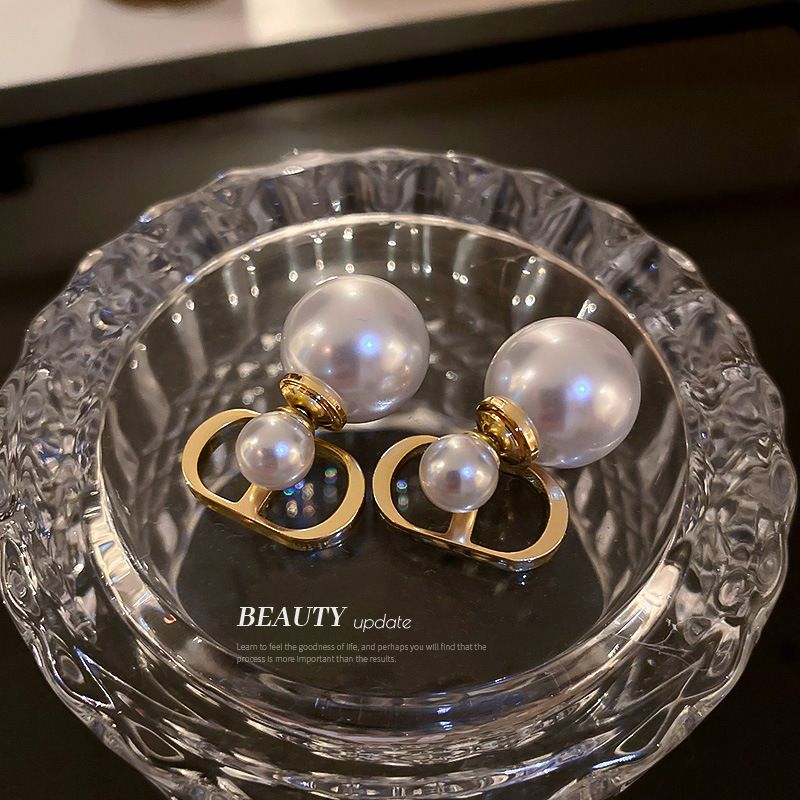 Orecchini pendenti a forma di cuore con perle in argento coreano 2025, nuovi, alla moda, eleganti e semplici, per le donne_voghion.com