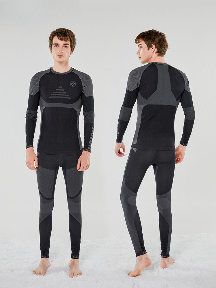 Pantaloni da sci professionali Kufeng Quick-Dry Thmal Compression Lay per uomo e donna, traspiranti e traspiranti._voghion.com