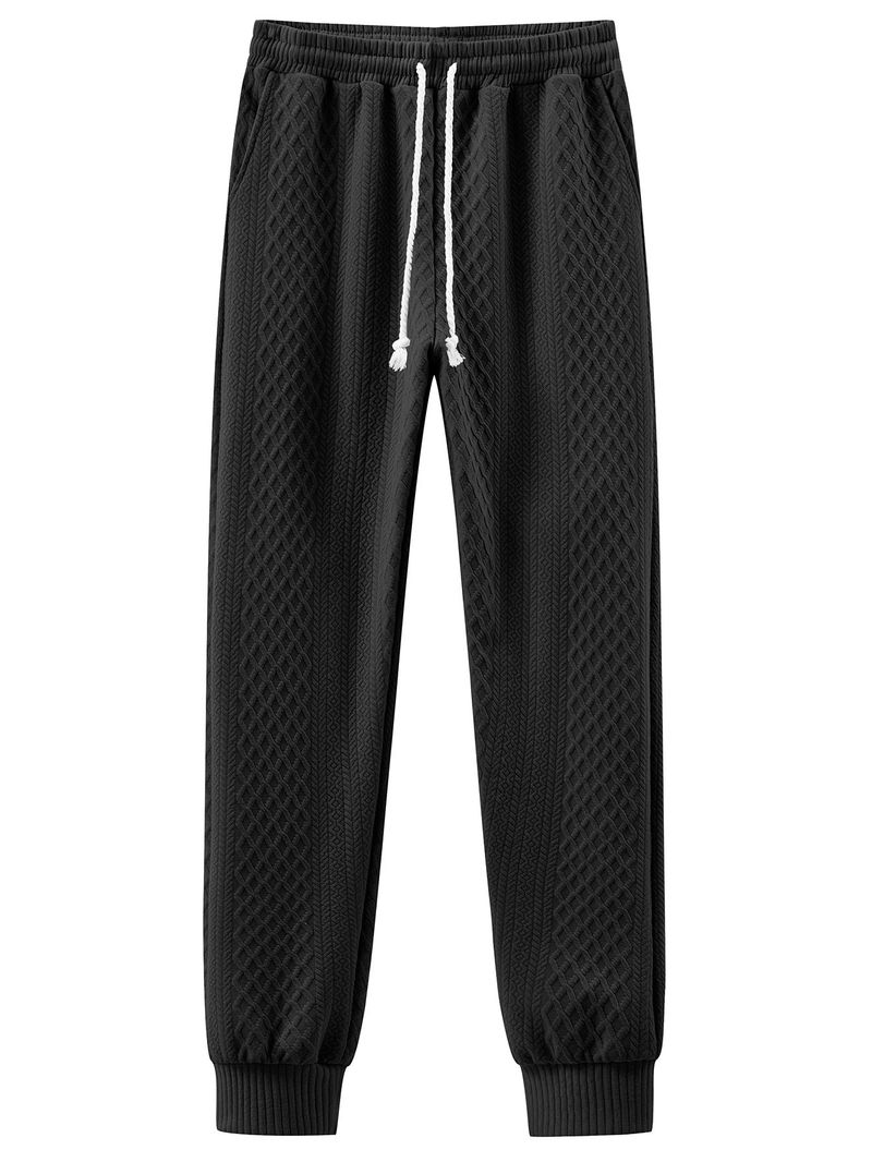 Herren Cord Jogger Pants mit elastischem Bündchen, lässige Slim Fit Hose für Frühling und Herbst, leichte bequeme Streetwear_voghion.com