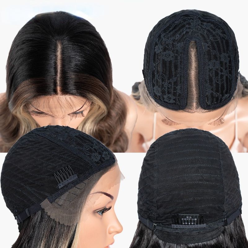Haarverlängerungen & Perücken Rebecca Front Lace Perücke Haarperücken Damen Big Wave langes lockiges Haar Chemiefaser heiße Perücke_voghion.com